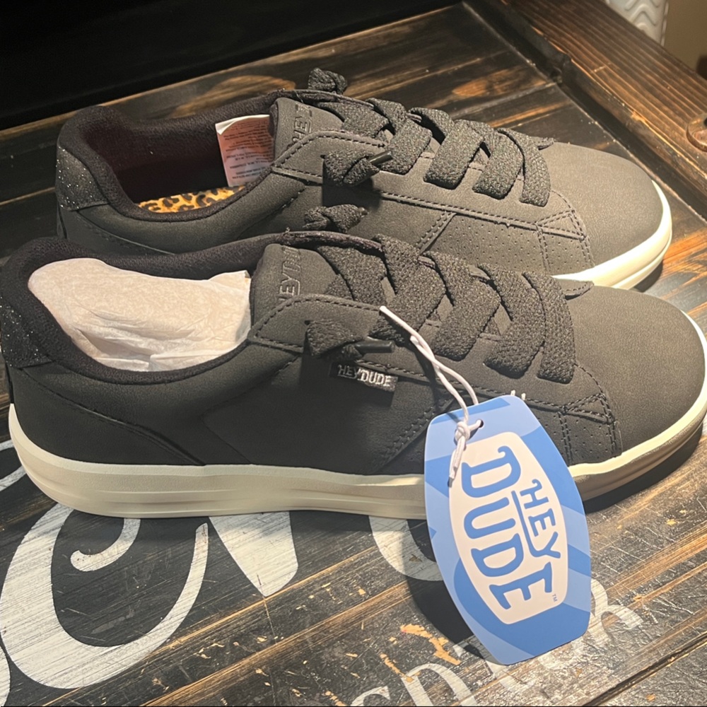 Hey Dude Charcoal Lace-Up Shoes